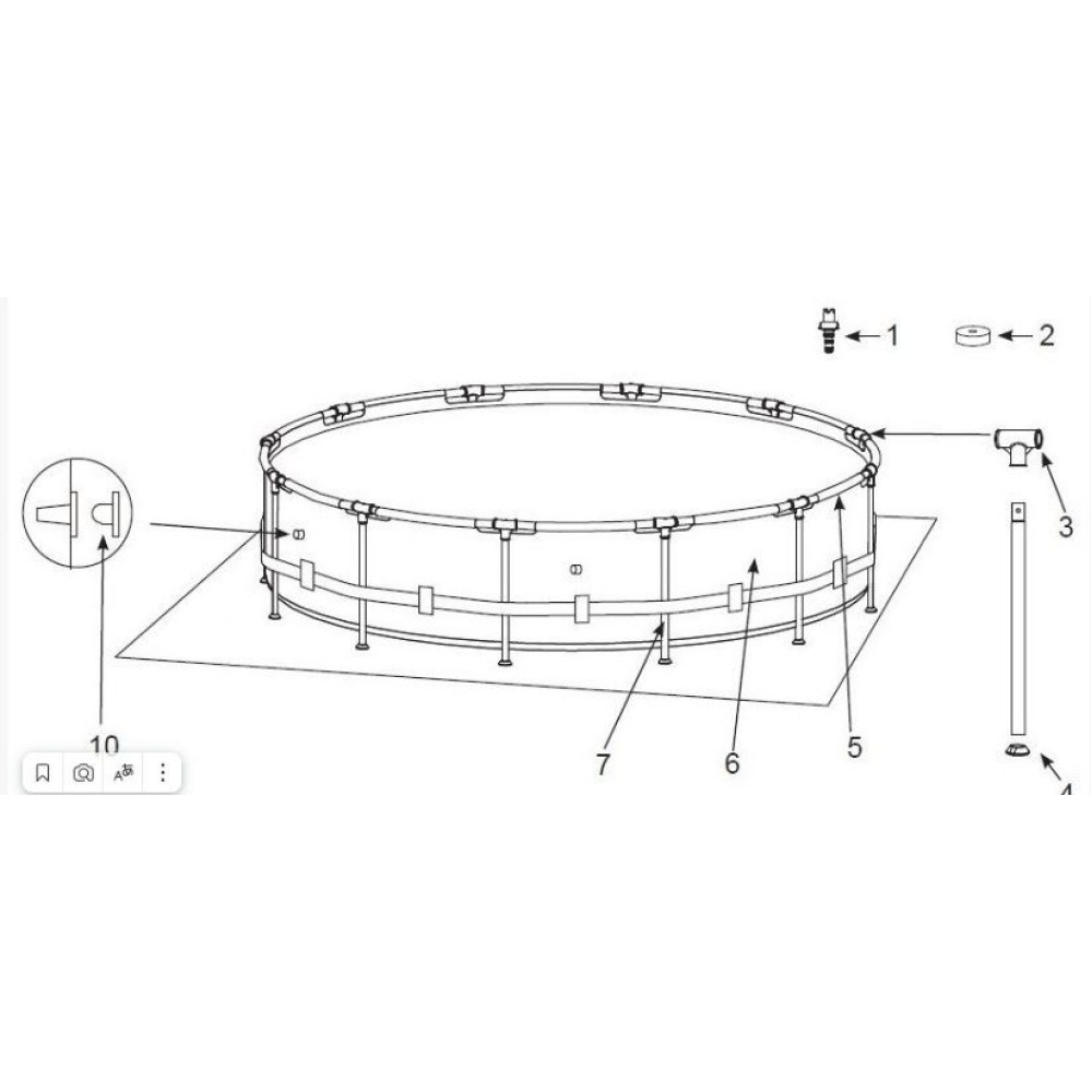 26700 Каркасный бассейн Prism Frame 305x76см, 4485л
