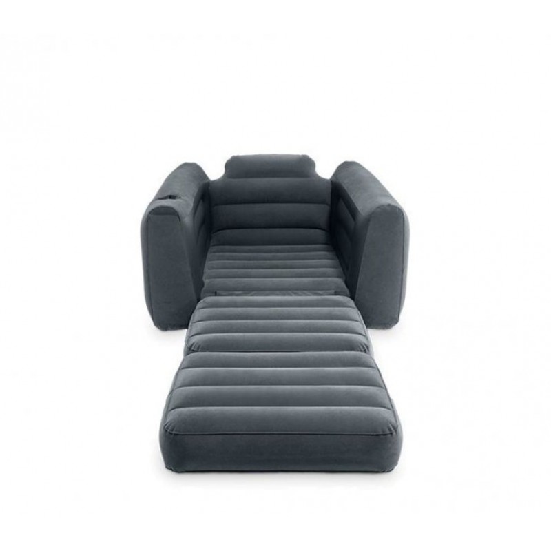 Intex 66551, Надувное велюровое кресло 117-224-66 см