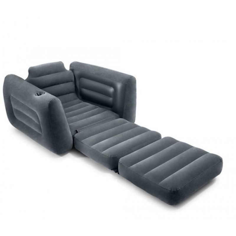 Intex 66551, Надувное велюровое кресло 117-224-66 см