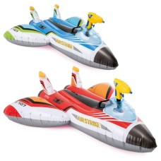 Надувная игрушка-наездник 117х117 см "Самолёт" от 3 лет, 2 цвета (Intex 57536)