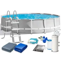 26720 Каркасный бассейн Prism Frame 427 х 107 см, фильтр-насос, лестница, тент, подстилка