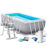 26788 Каркасный бассейн Prism Frame 400 х 200 х 100 см, фильтр-насос, лестница