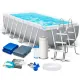 26792 Каркасный бассейн Prism Frame 488 х 244 х 107 см, фильтр-насос, лестница, тент, подстилка