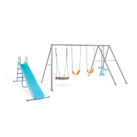 44152 Качели детские INTEX "КОМПЛЕКС 4 КАЧЕЛИ+ГОРКА" 472х254х211см от 3 до 10 лет