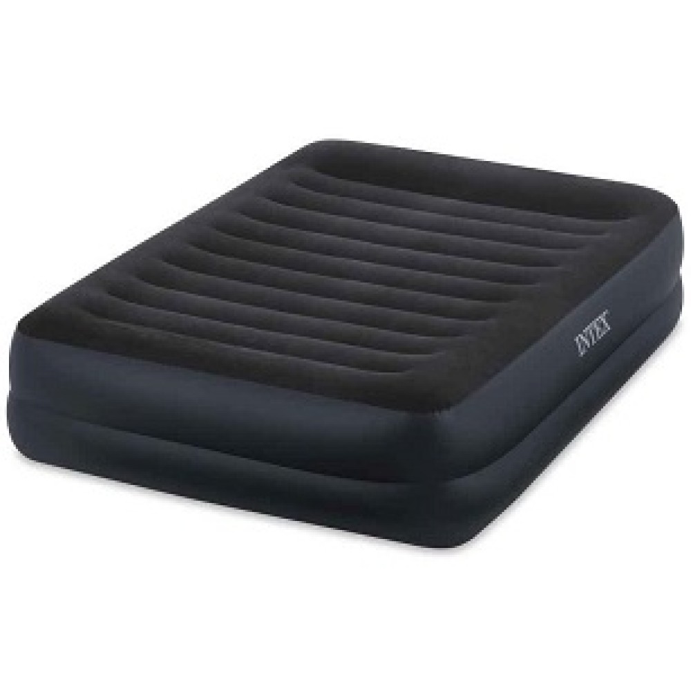 64424 Надувная кровать Pillow Rest Raised Bed 152х203х42см с подголовником, встроенный насос 220V