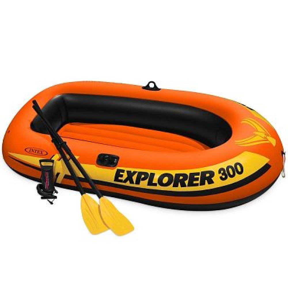 58332 Надувная лодка "Explorer 300" 211х117х41см, вёсла 59623, насос 69613, от 6 лет, до 186кг