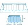 26366 Каркасный бассейн Ultra Frame 732х366х132см, 31805л, комб.фил.-насос 6000л\ч, лестница, тент, подсти