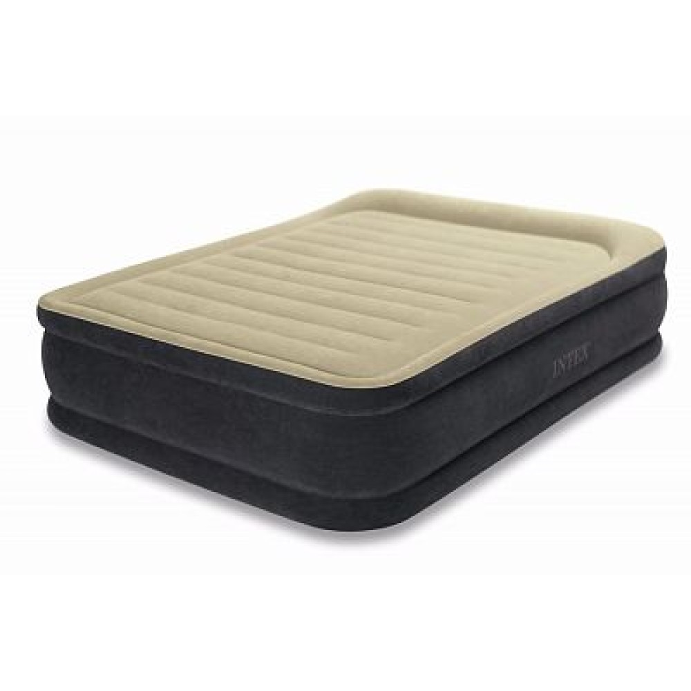 64404 Надувная кровать Premium Comfort 152х203х33см с подголовником,  встроенный насос 220V