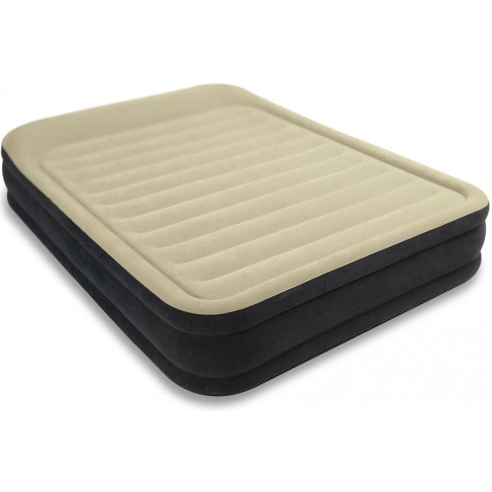 64404 Надувная кровать Premium Comfort 152х203х33см с подголовником,  встроенный насос 220V