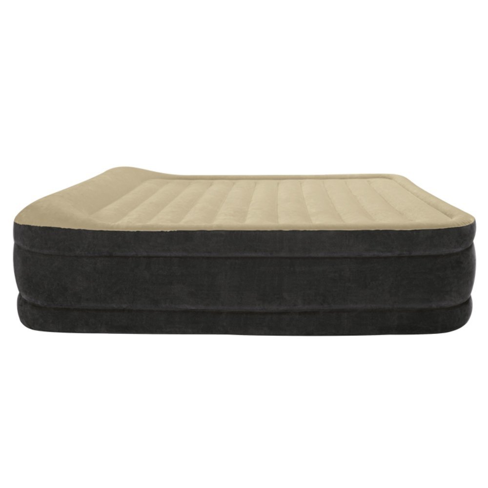 64404 Надувная кровать Premium Comfort 152х203х33см с подголовником,  встроенный насос 220V
