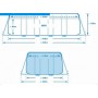 26778 Каркасный бассейн Prism Frame 488х244х107см, 10874л, фил.-насос 3785л\ч, лестница, тент, подстилка