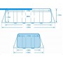 28314 Каркасный бассейн Prism Frame 300х175х80 см, 3539 л, фильтр-насос 2006л/ч, лестница