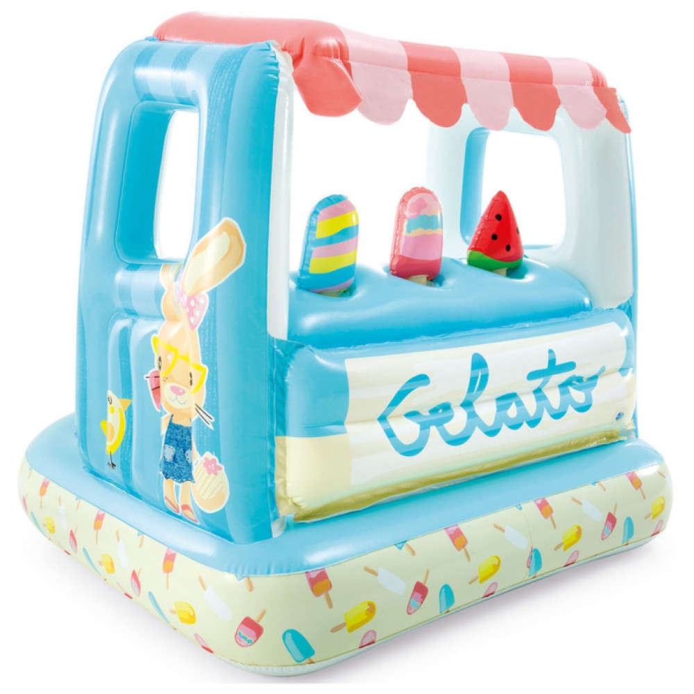 48672 Игровой домик 127х102х99см "Мороженое" с бассейном 60л, 2-6 лет
