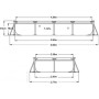 28273 Каркасный прямоугольный бассейн 450х220х84см, 7127л