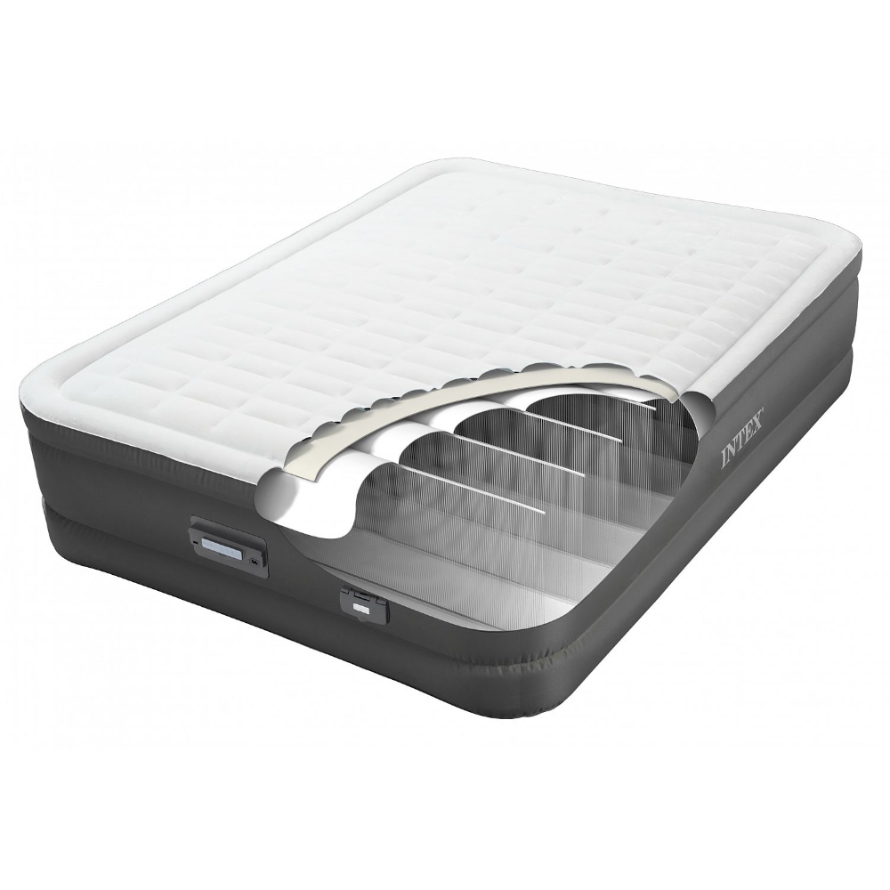 64484 Надувная кровать PremAire Elevated Airbed  137х191х46см, встроенный насос 220V