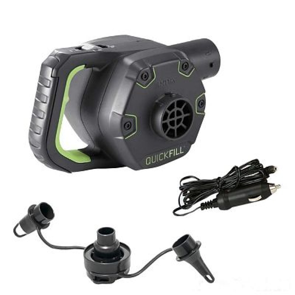 66642 Насос электрический 220В "Quick-Fill Rechargeable" перезаряжаемый, 650л/м, 3 насадки в комплекте