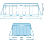 26352 Каркасный бассейн Ultra Frame 549х274х132см, 17203л, песч.фил.-насос 4500л\ч, лестн., тент, подст.