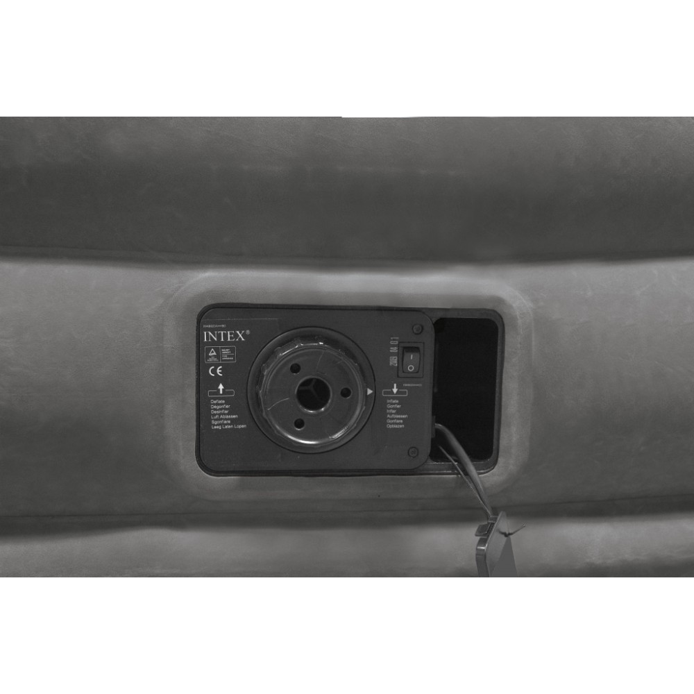 64436 Надувная кровать Deluxe Pillow Rest Raised Bed 152х203х42см, встроенный насос 220V