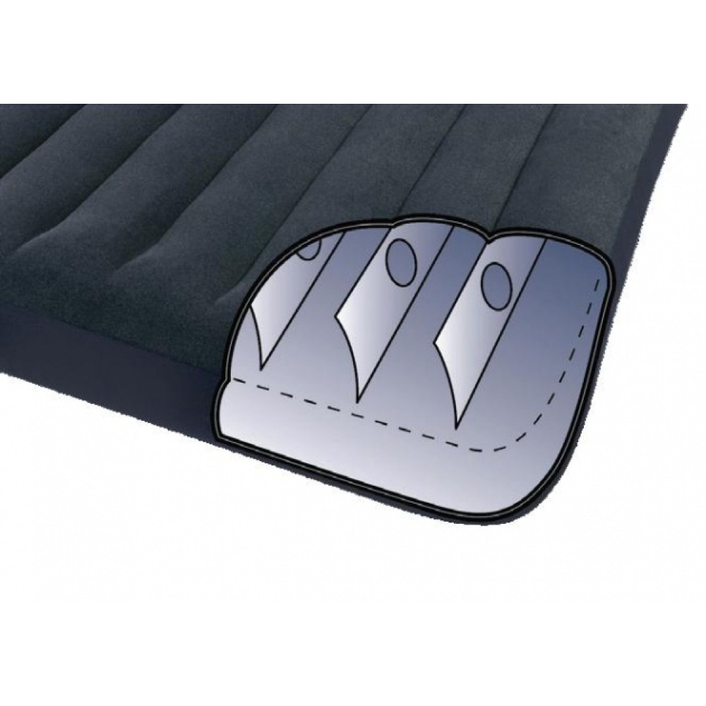 66768 Надувной матрас с подголовником Pillow Rest Classic Bed, 137х191х23см