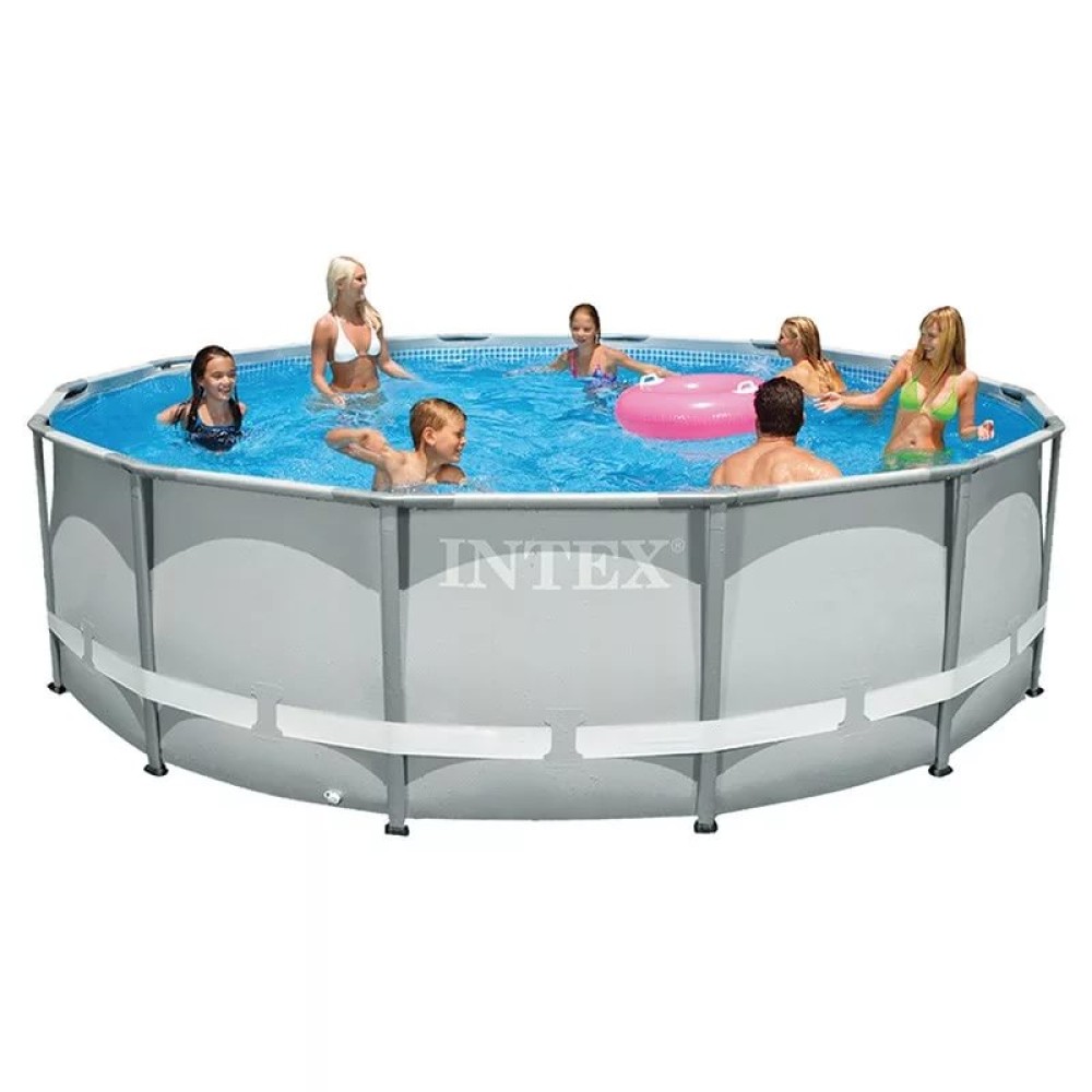 28310 Каркасный бассейн Ultra Frame, 427х107см, 12706л, фильтр-насос 3785л/ч, лестница, тент, подстилка