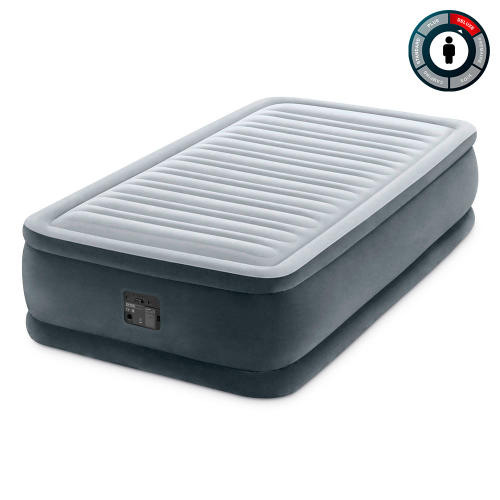 64412 Надувная кровать 99х191х46см "Comfort-Plush" встр.нас. 220В, до 136кг