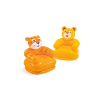 68556 Кресло надувное «Весёлые звери», 65 х 64 х 74 см, от 3 до 8 лет, цвета микс Оранжевый